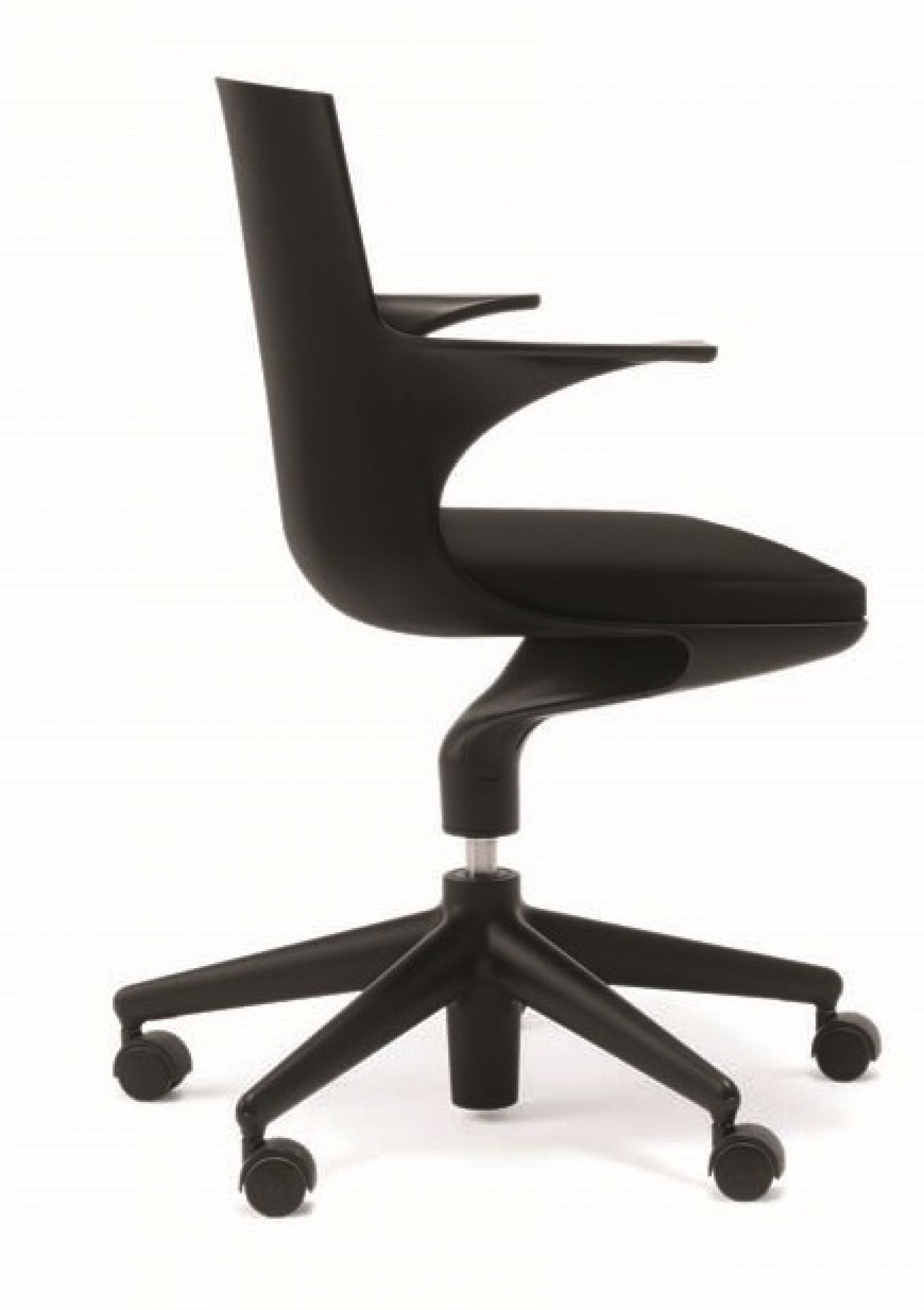 Spoon Chair Chaise pivotante Kartell Noir Noir